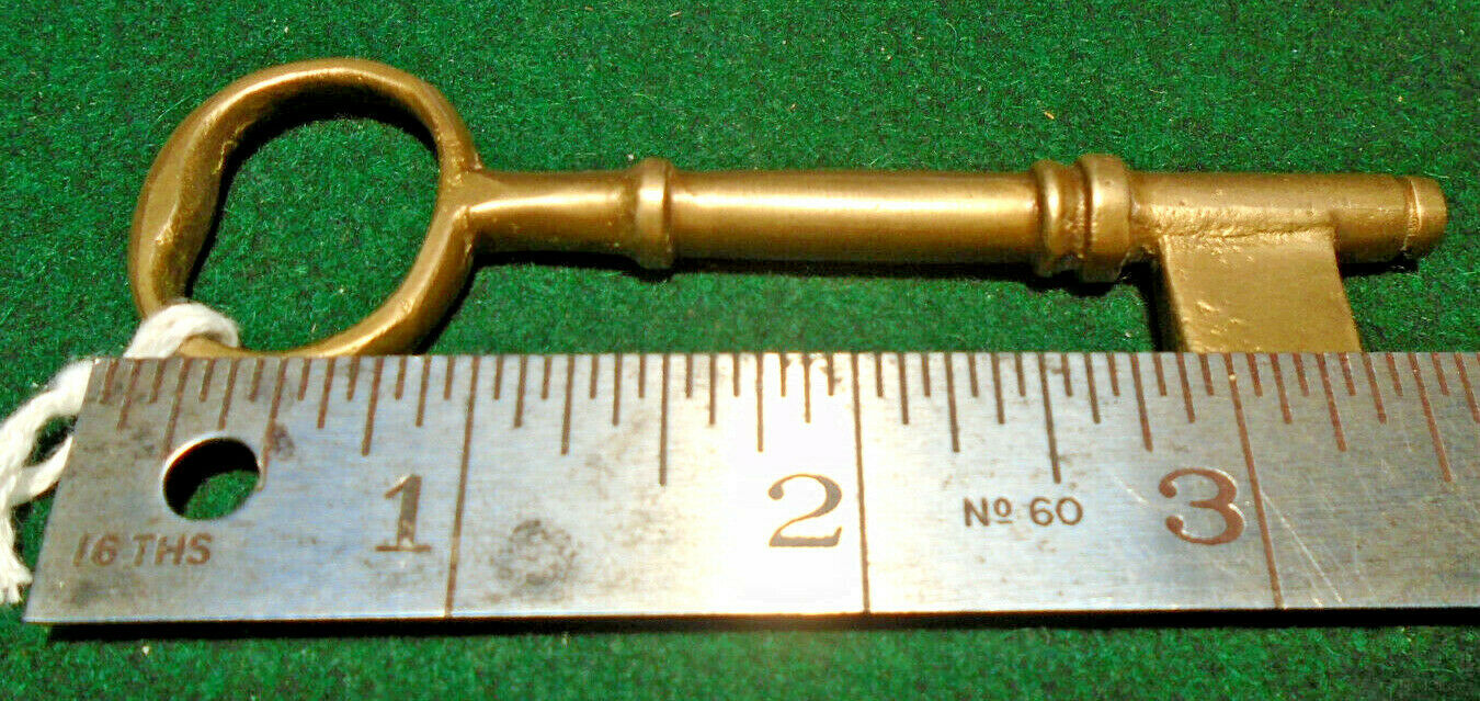 3 3/4" BRASS BIT KEY BLANK with TAPERED END - PERFECT for OLD RIM LOCKS (33096)