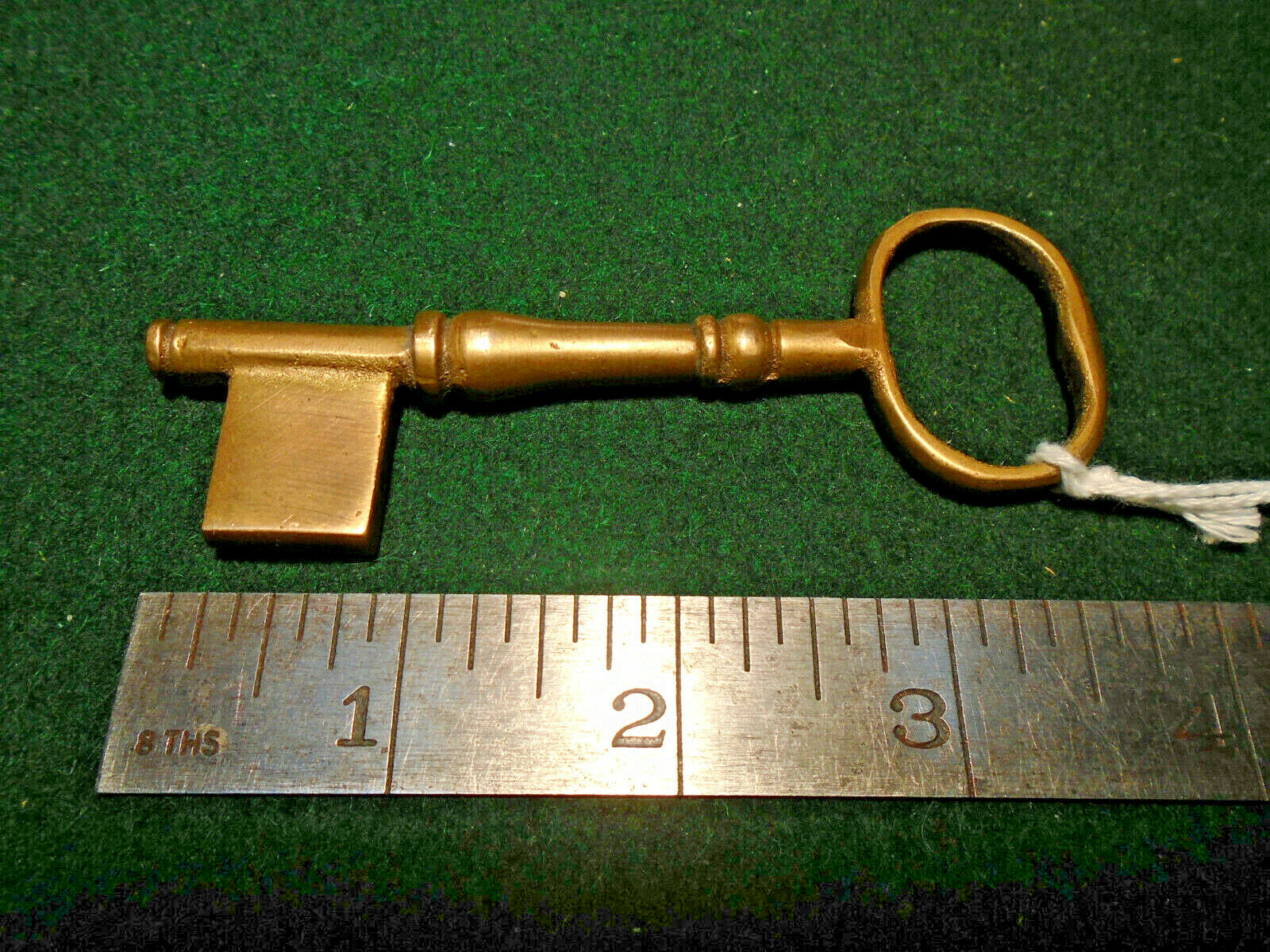 3 7/8" BRASS BIT KEY BLANK with TAPERED BIT - PERFECT for OLD RIM LOCKS (33097)