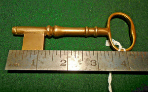 4 5/8" BRASS BIT KEY BLANK with TAPERED BIT - PERFECT for OLD RIM LOCKS (33095)