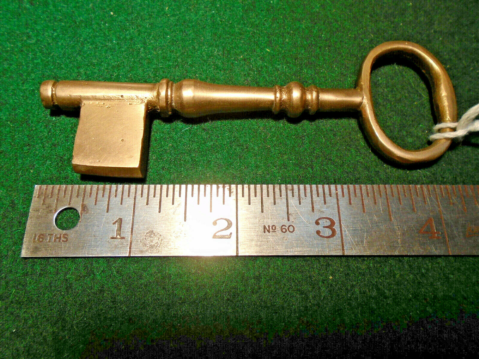4 3/8" BRASS BIT KEY BLANK with TAPERED BIT - PERFECT for OLD RIM LOCKS (33094)
