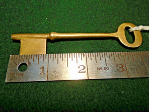 3 3/4" BRASS BIT KEY BLANK - PERFECT for OLD RIM or MORTISE LOCKS (33098)