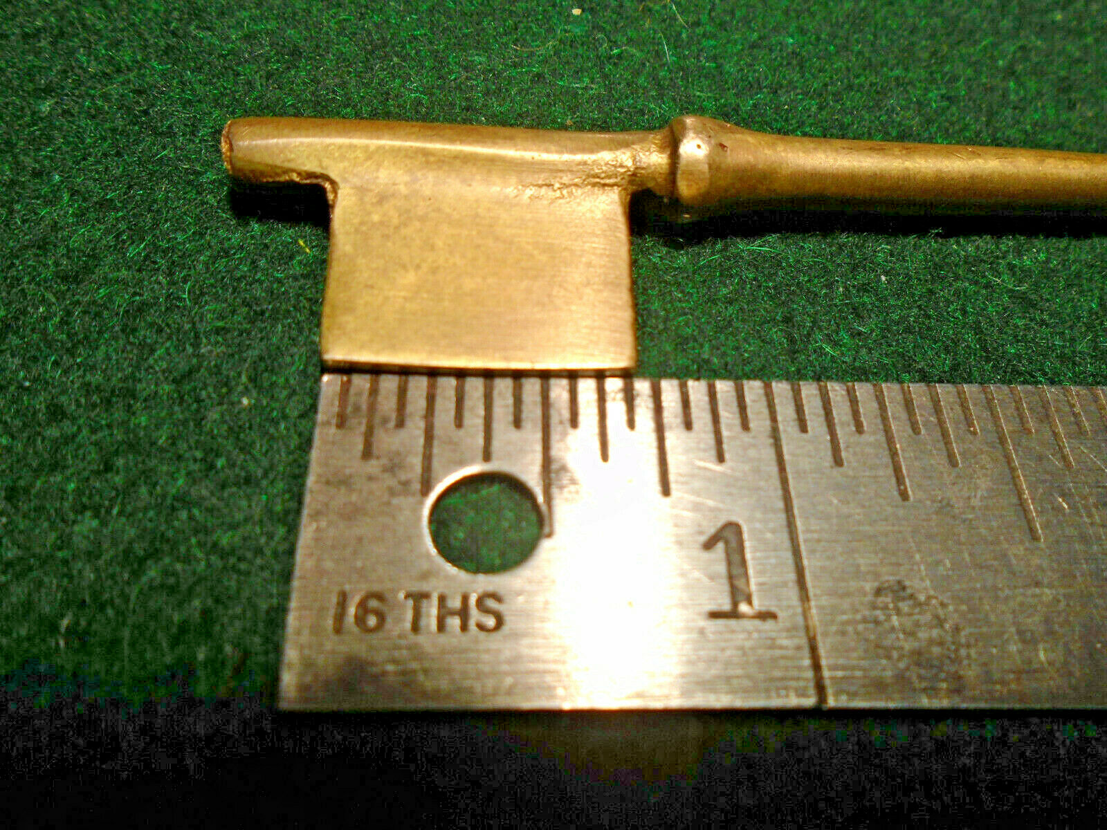 3 3/4" BRASS BIT KEY BLANK - PERFECT for OLD RIM or MORTISE LOCKS (33098)