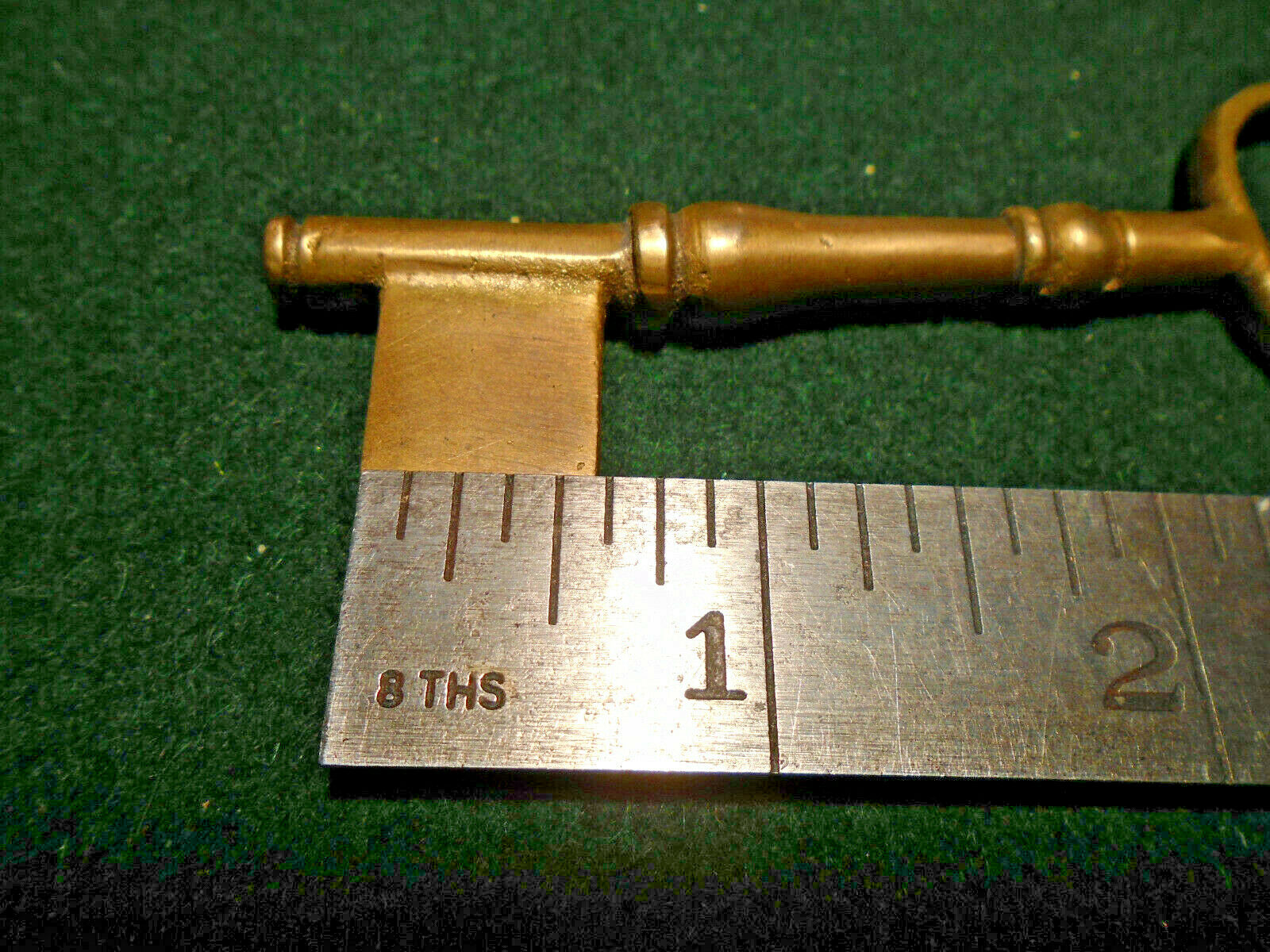 3 7/8" BRASS BIT KEY BLANK with TAPERED BIT - PERFECT for OLD RIM LOCKS (33097)