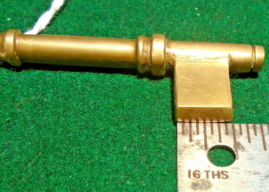 3 3/4" BRASS BIT KEY BLANK with TAPERED END - PERFECT for OLD RIM LOCKS (33096)